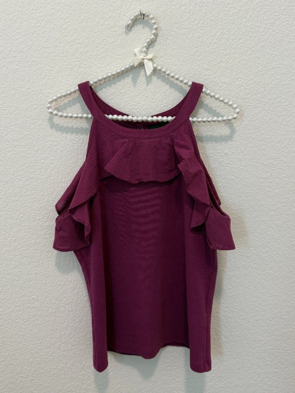 Maeve by Anthropologie Ruffle Sleeveless top large